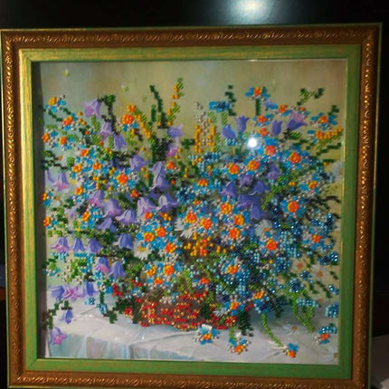 Canvas for bead embroidery "Tender Morning" 7.9"x7.9" / 20.0x20.0 cm