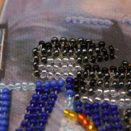 DIY Bead Embroidery Kit "BMW F-1"  5.9"x5.9" / 15.0x15.0 cm