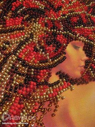 DIY Bead Embroidery Kit "Vivian" 10.2"x11.8" / 26.0x30.0 cm