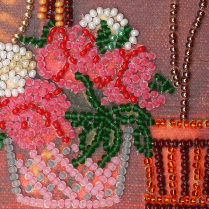 DIY Bead Embroidery Kit "Dinner room buffet" 9.1"x11.8" / 23.0x30.0 cm