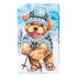 DIY Bead Embroidery Kit "Winter fun" 7.9"x13.4" / 20.0x34.0 cm