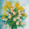 Canvas for bead embroidery "Spring mood" 11.8"x11.8" / 30.0x30.0 cm