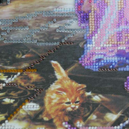 DIY Bead Embroidery Kit "After the promenade" 11.8"x11.8" / 30.0x30.0 cm
