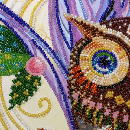 DIY Bead Embroidery Kit "Midnight hues" 11.0"x14.2" / 28.0x36.0 cm