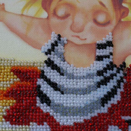DIY Bead Embroidery Kit "Girl on ball" 9.1"x16.5" / 23.0x42.0 cm