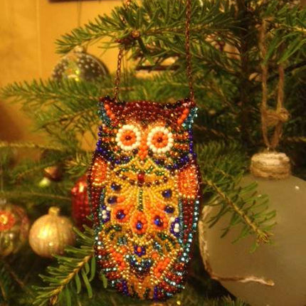 Beadwork kit for creating brooch "Owl"