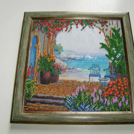 Canvas for bead embroidery "Backwater" 7.9"x7.9" / 20.0x20.0 cm