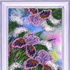 DIY Bead Embroidery Kit "Shining Irises" 14.6"x7.5" / 37.0x19.0 cm