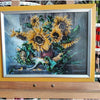 DIY Bead Embroidery Kit "Flowers of the Sun" 16.9"x12.6" / 43.0x32.0 cm