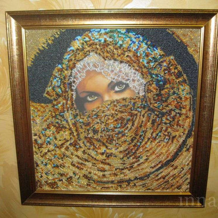 DIY Bead Embroidery Kit "Scheherazade" 11.8"x11.8" / 30.0x30.0 cm