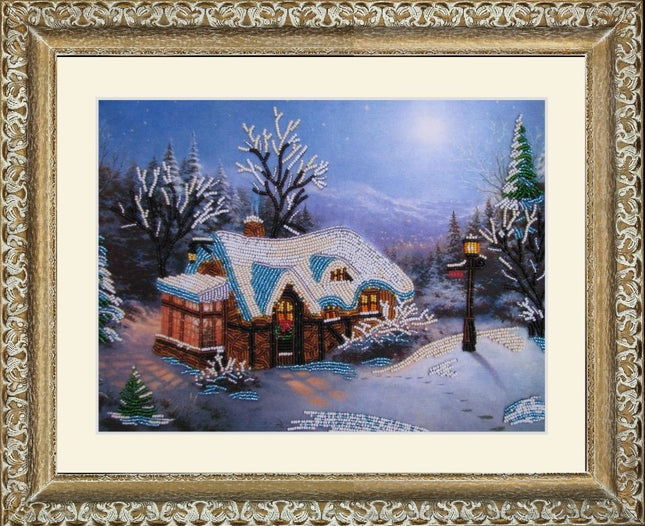 Bead DIY Embroidery Kit "Winter Fairy Tale" 9.8"x13.0"/ 25.0x33.0 cm
