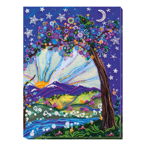 DIY Bead Embroidery Kit "Day and night meeting" 10.2"x13.8" / 26.0x35.0 cm