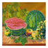 Canvas for bead embroidery "Red-ripe melon" 11.8"x11.8" / 30.0x30.0 cm