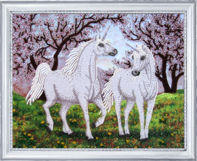 DIY Bead Embroidery Kit "In the Eden" 10.6"x13.4" / 27.0x34.0 cm