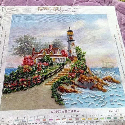 Canvas for bead embroidery "Brigantine" 11.8"x11.8" / 30.0x30.0 cm