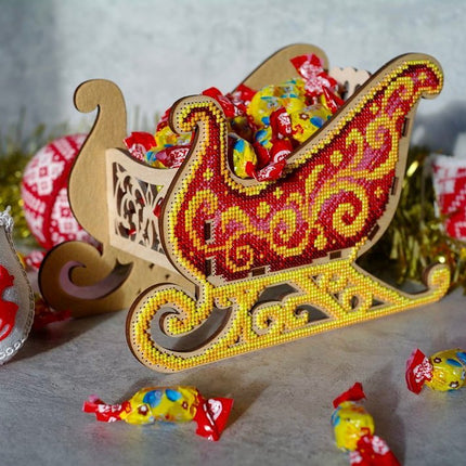 DIY Christmas sleigh kit "Christmas reindeer on sleigh"