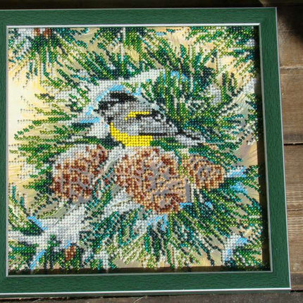 Canvas for bead embroidery "Frosty Morning" 7.9"x7.9" / 20.0x20.0 cm