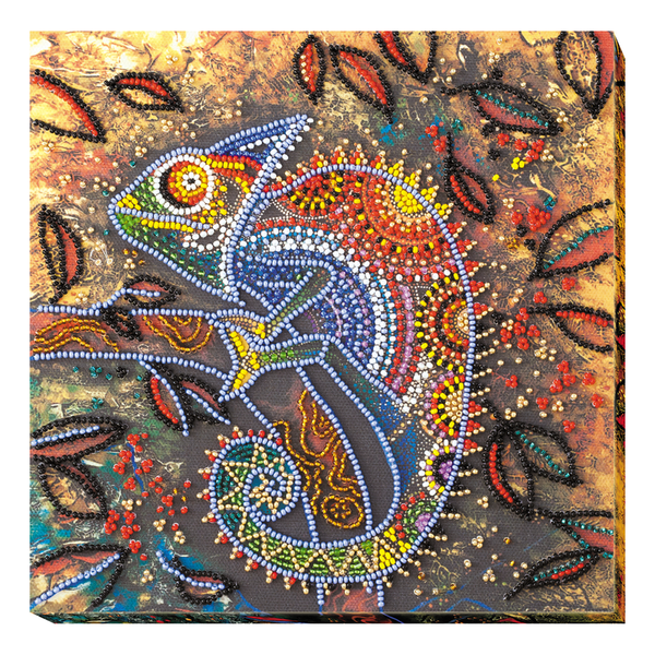 DIY Bead Embroidery Kit "Chameleon"