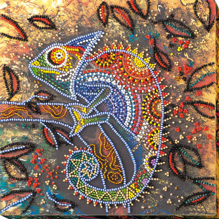DIY Bead Embroidery Kit "Chameleon"