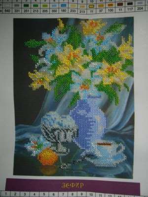 Canvas for bead embroidery "Sweet Morning" 5.9"x7.9" / 15.0x20.0 cm