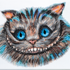 DIY Bead Embroidery Kit "Cheshire Cat" 12.6"x10.6" / 32.0x27.0 cm