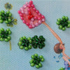 DIY Bead Embroidery Kit "Letter of happiness"  5.9"x5.9" / 15.0x15.0 cm