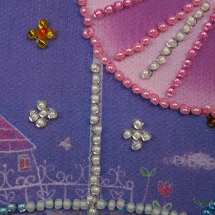 DIY Bead Embroidery Kit "Star dance"  5.9"x5.9" / 15.0x15.0 cm
