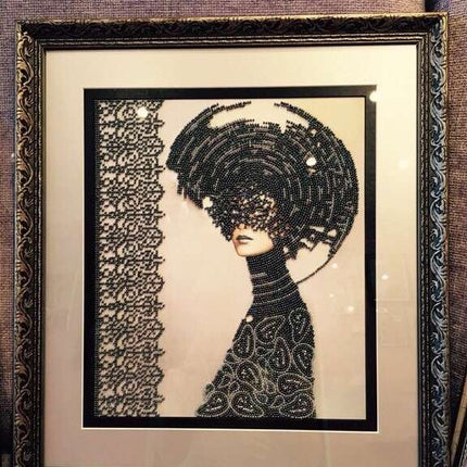 DIY Bead Embroidery Kit "Morgana" 10.2"x11.8" / 26.0x30.0 cm