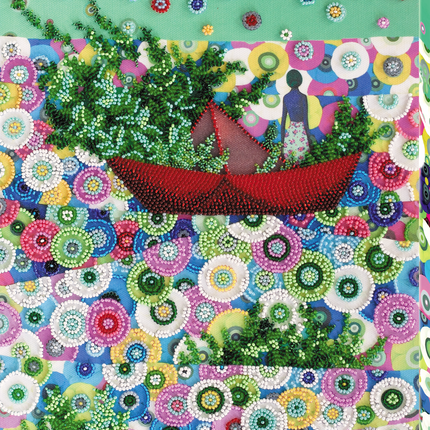 DIY Bead Embroidery Kit "Spring is coming - spring is the way!" 9.8"x12.2" / 25.0x31.0 cm