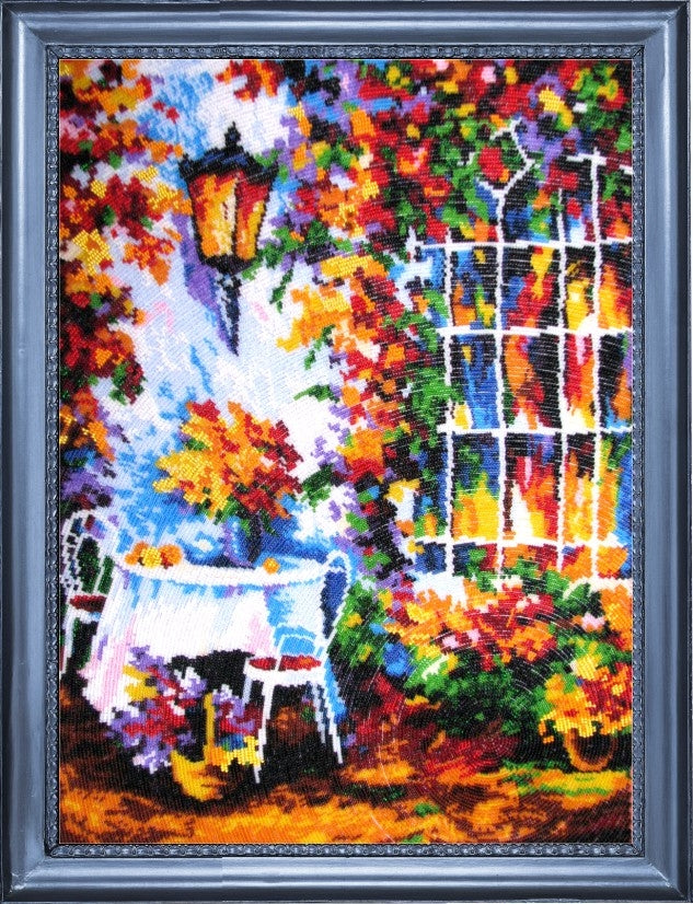 Bead DIY Embroidery Kit "Garden in the Night" 19.7"x14.2"/ 50.0x36.0 cm