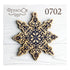 DIY Cross stitch kit on wood "Snowflake" 3.7x3.9 in / 9.5x10.0 cm