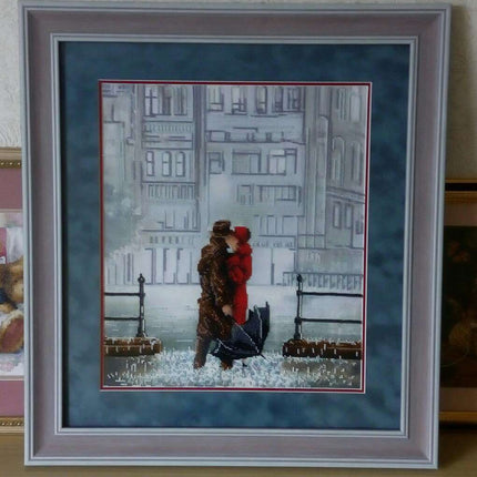 DIY Bead Embroidery Kit "Foul weather" 12.6"x15.0" / 32.0x38.0 cm