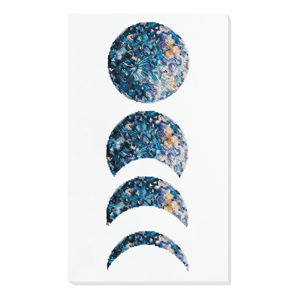 DIY Bead Embroidery Kit "Moon phases w" 11.8"x20.9" / 30.0x53.0 cm