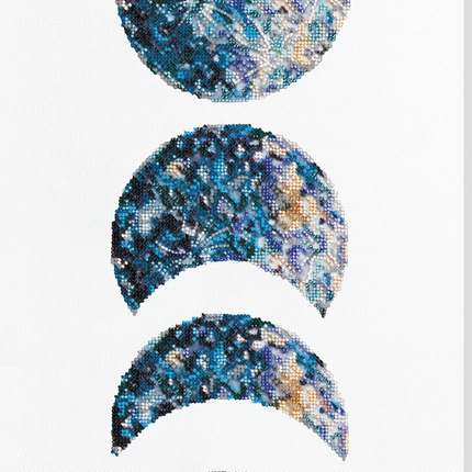 DIY Bead Embroidery Kit "Moon phases w" 11.8"x20.9" / 30.0x53.0 cm