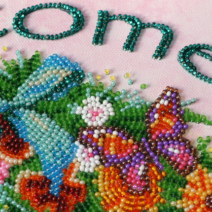 DIY Bead Embroidery Kit "Spring came" 9.8"x13.8" / 25.0x35.0 cm