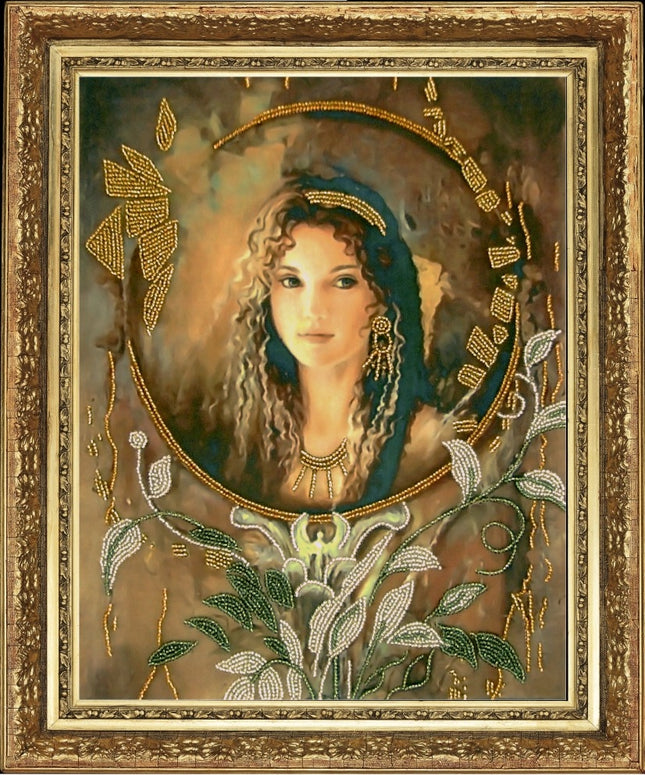 DIY Bead Embroidery Kit "Reflection" 13.0"x9.8" / 33.0x25.0 cm