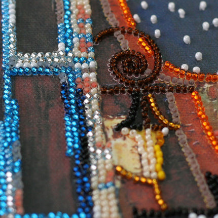 DIY Bead Embroidery Kit "Cats at window"