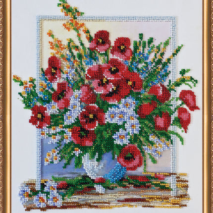 DIY Bead Embroidery Kit "Summer aroma-3" 9.1"x10.6" / 23.0x27.0 cm