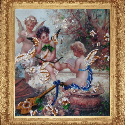 DIY Bead Embroidery Kit "Heaven Tune" 10.2"x9.1" / 26.0x23.0 cm