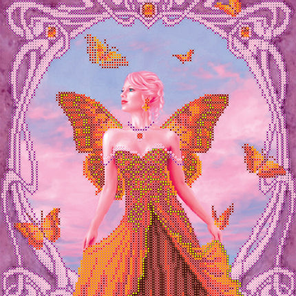 Canvas for bead embroidery "Ruby" 10.2"x11.8" / 26.0x30.0 cm