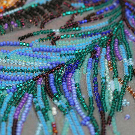 DIY Bead Embroidery Kit "Royal gaze" 10.6"x14.6" / 27.0x37.0 cm
