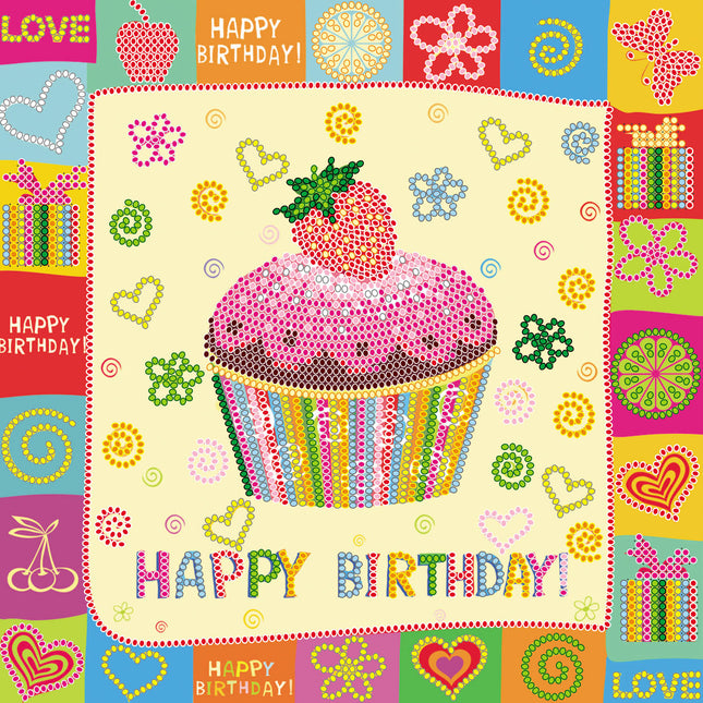 Canvas for bead embroidery "Fun party" 7.9"x7.9" / 20.0x20.0 cm