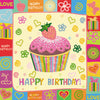 Canvas for bead embroidery "Fun party" 7.9"x7.9" / 20.0x20.0 cm