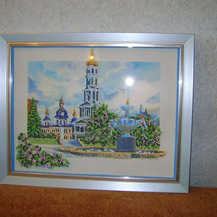 DIY Bead Embroidery Kit "St. Basil's Cathedral" 13.8"x10.8" / 35.0x27.5 cm