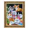 DIY Bead Embroidery Kit "Seven Kitties" 13.4"x9.8" / 34.0x25.0 cm