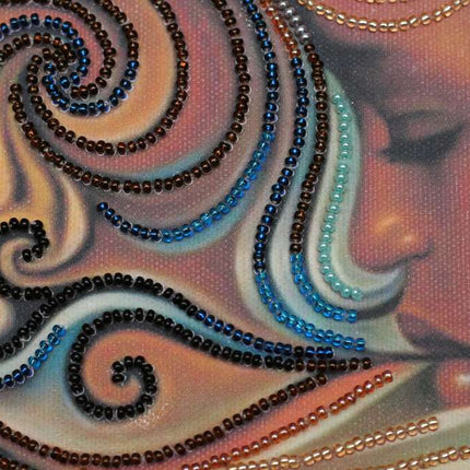 DIY Bead Embroidery Kit "Africa daughter" 11.8"x15.7" / 30.0x40.0 cm