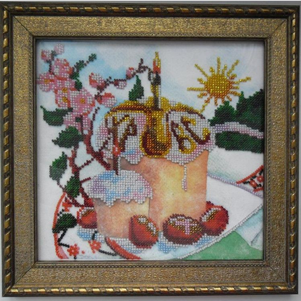 Canvas for bead embroidery "Easter Sunday" 7.9"x7.9" / 20.0x20.0 cm