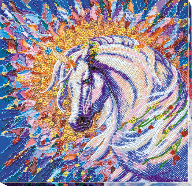 DIY Bead Embroidery Kit "Messenger of happiness" 11.8"x11.8" / 30.0x30.0 cm