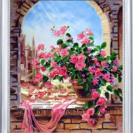 DIY Bead Embroidery Kit "Carcassonne Galleries" 12.2"x10.2" / 31.0x26.0 cm