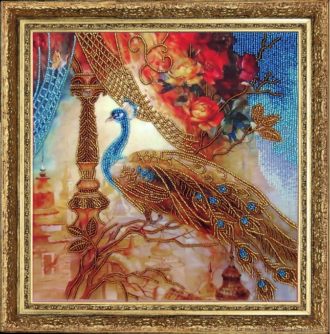 DIY Bead Embroidery Kit "Eastern Tunes" 10.2"x10.2" / 26.0x26.0 cm